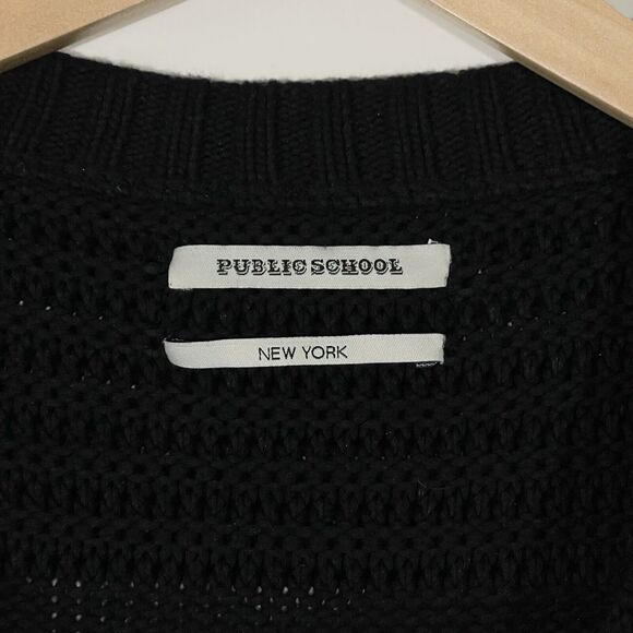 Public School New York PSNY Chunky Knit Ribbed Cardigan Women’s Sz Small Relaxed - Picture 3 of 8